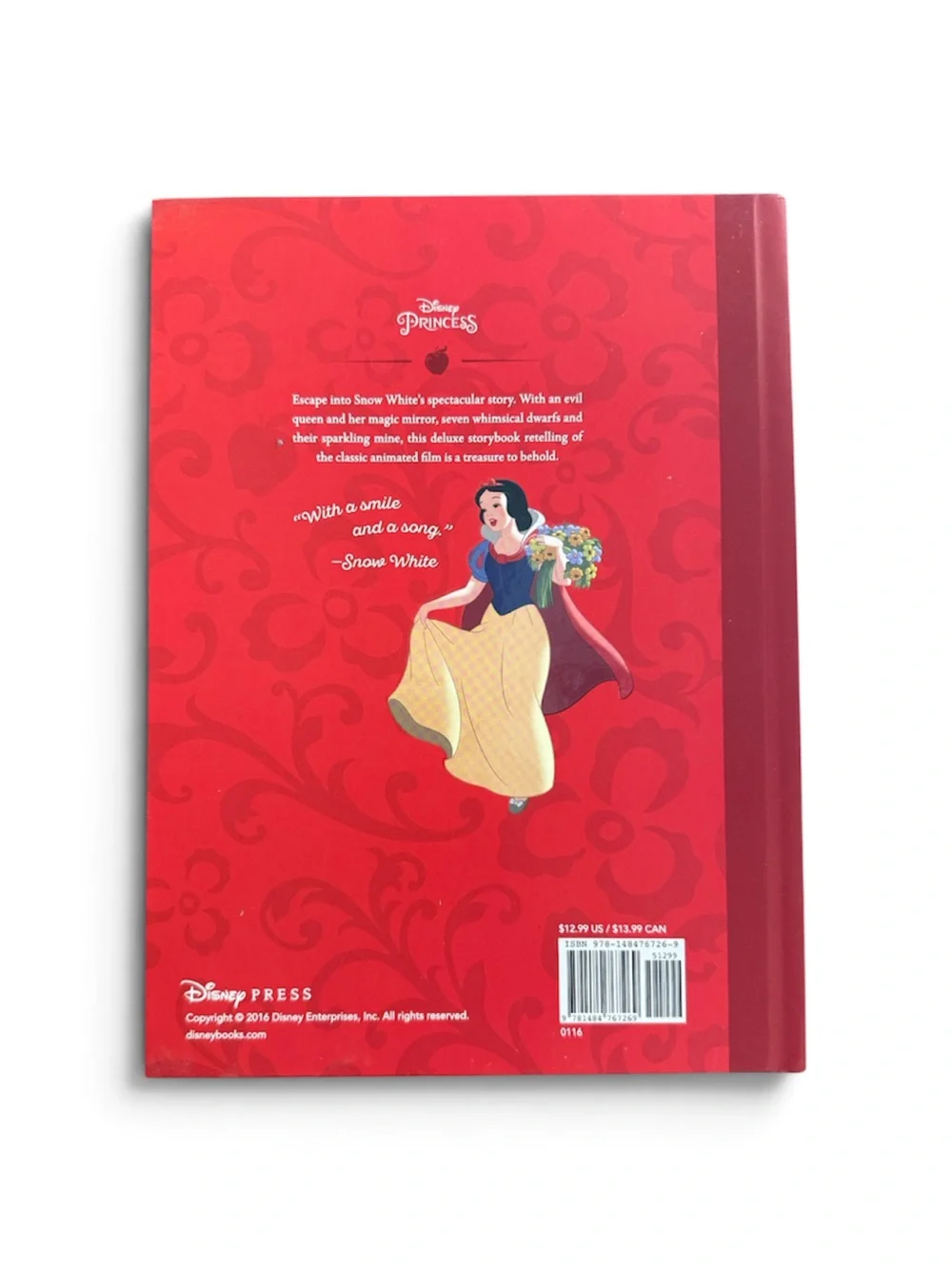 Disney Princess Snow White and the Seven Dwarfs hardcover book - NWOT